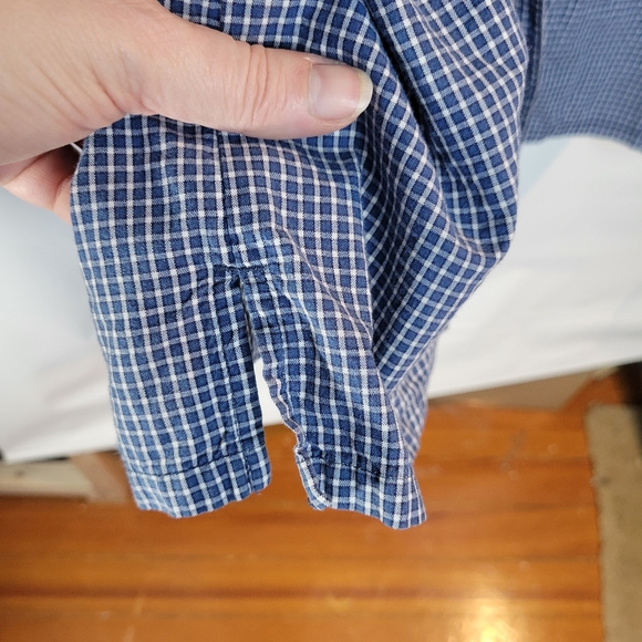 Mens Levis Short Sleeve Button Front Shirt Blue Plaid Size XL - Picture 9 of 10